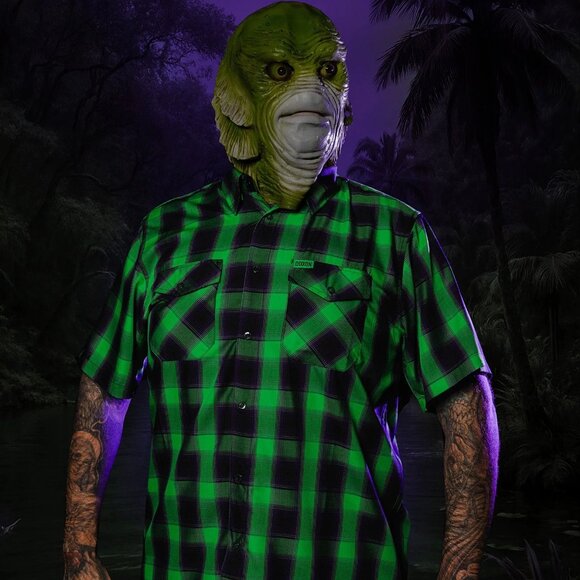 Dixxon THE LAGOON- Horror Series Friday 13th -Short Sleeve Bamboo Shirt -Men's M - Picture 2 of 9